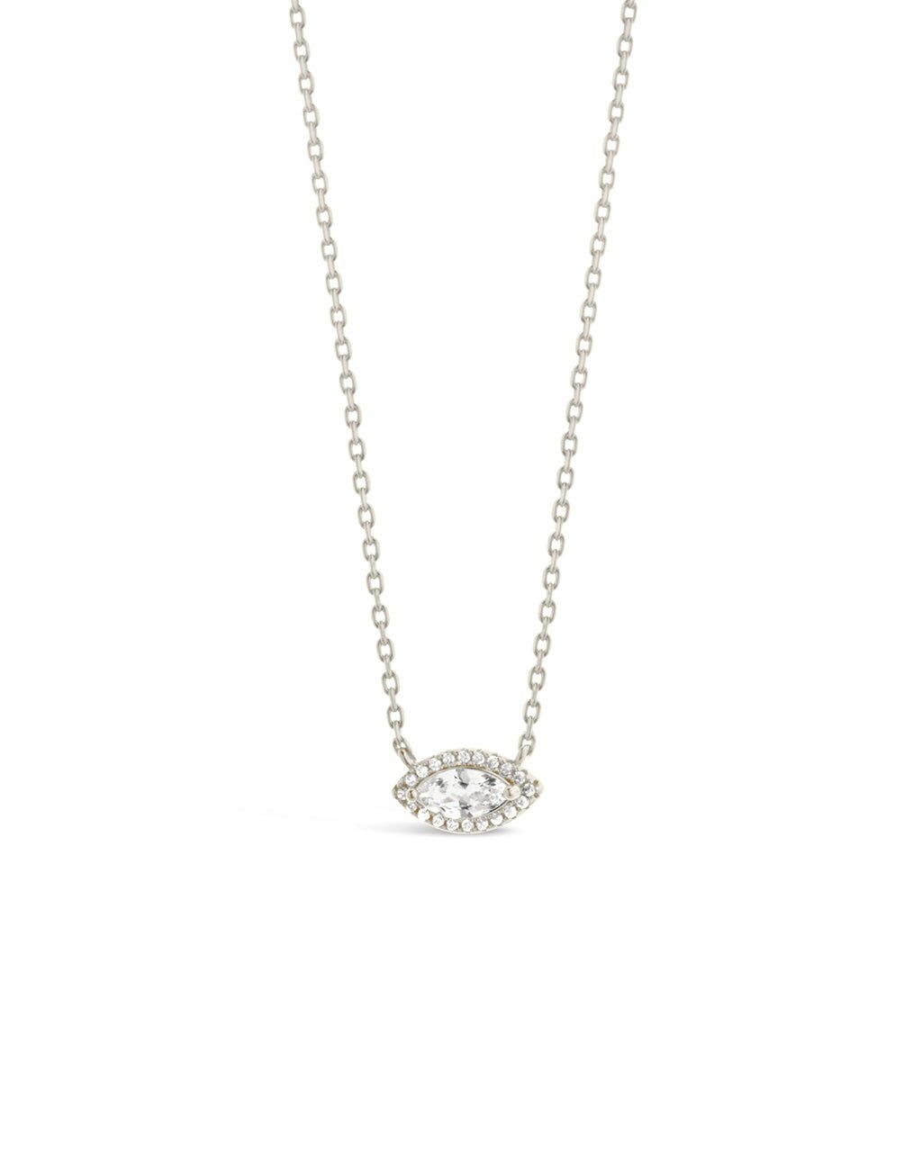 Jamie CZ Evil Eye Pendant Necklace - Sterling Forever