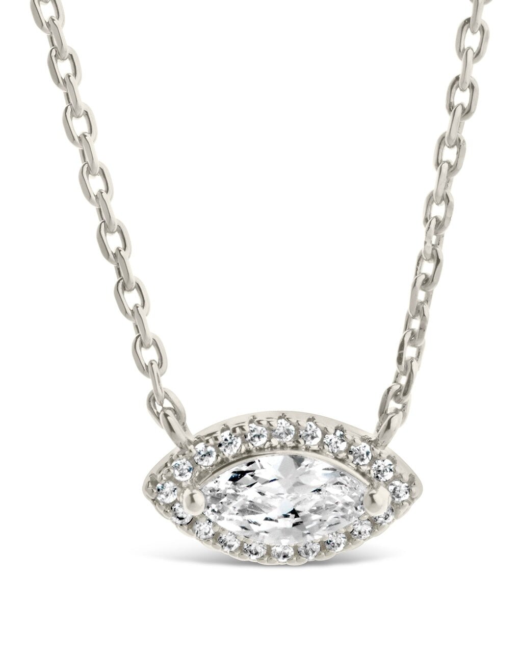 Jamie CZ Evil Eye Pendant Necklace - Sterling Forever