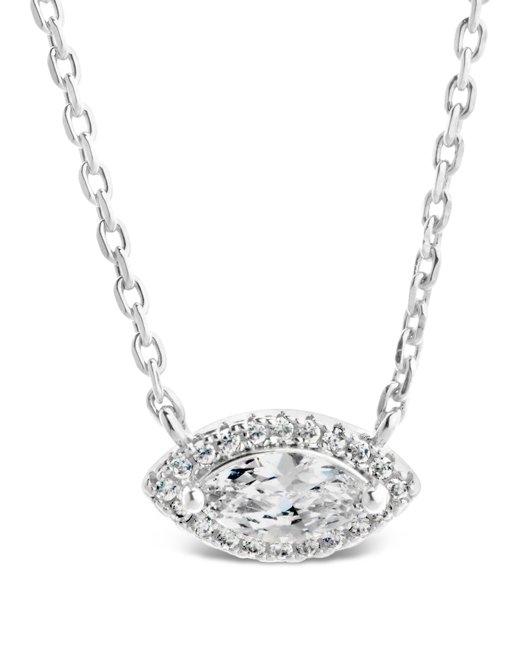 Jamie CZ Evil Eye Pendant Necklace