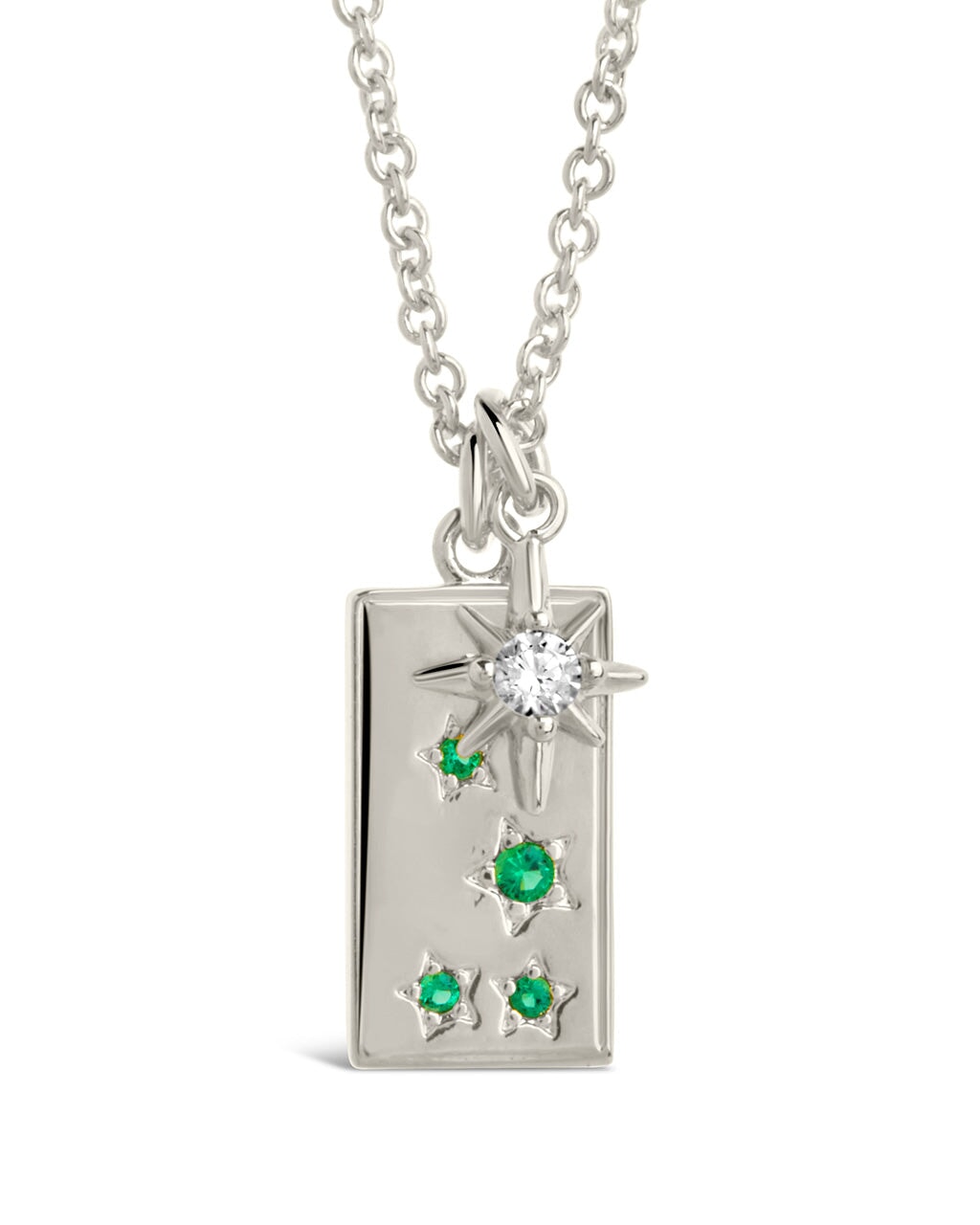 Burst & Tag Charm Necklace Necklace Sterling Forever Silver 