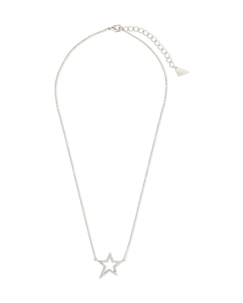 Stationed CZ Star Outline Necklace Necklace Sterling Forever 