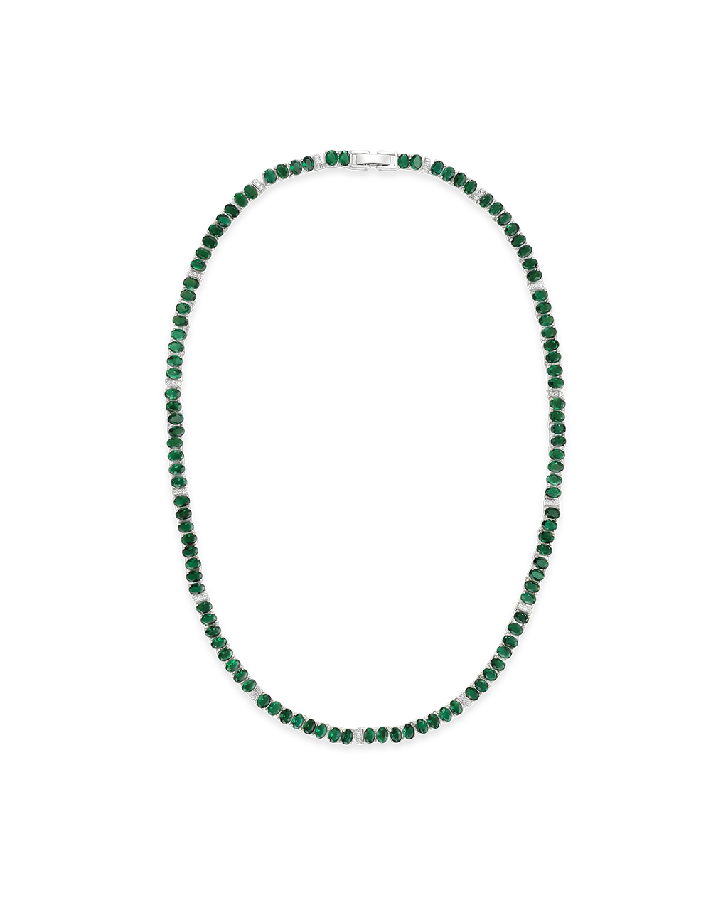Ace Oval CZ Tennis Necklace