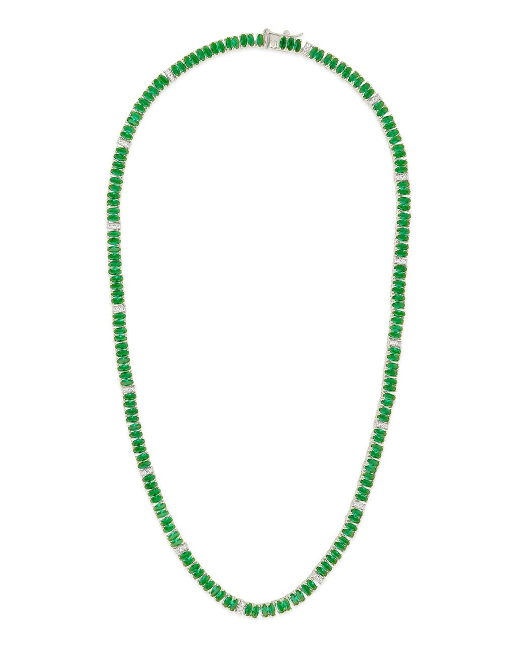 Ace Oval CZ Tennis Necklace - Sterling Forever