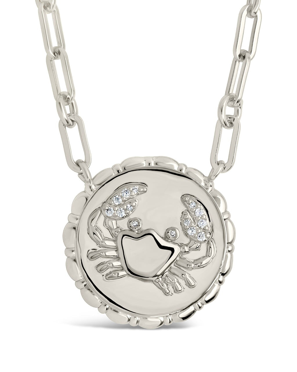 Bold Link Zodiac Necklace Necklace Sterling Forever Silver Cancer (Jun 21 - Jul 22) 