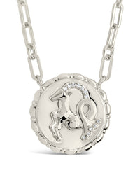 Bold Link Zodiac Necklace Necklace Sterling Forever Silver Capricorn (Dec 22 - Jan 19) 