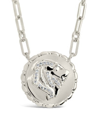 Bold Link Zodiac Necklace Necklace Sterling Forever Silver Leo (Jul 23 - Aug 22) 