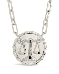Bold Link Zodiac Necklace Necklace Sterling Forever Silver Libra (Sept 23 - Oct 22) 