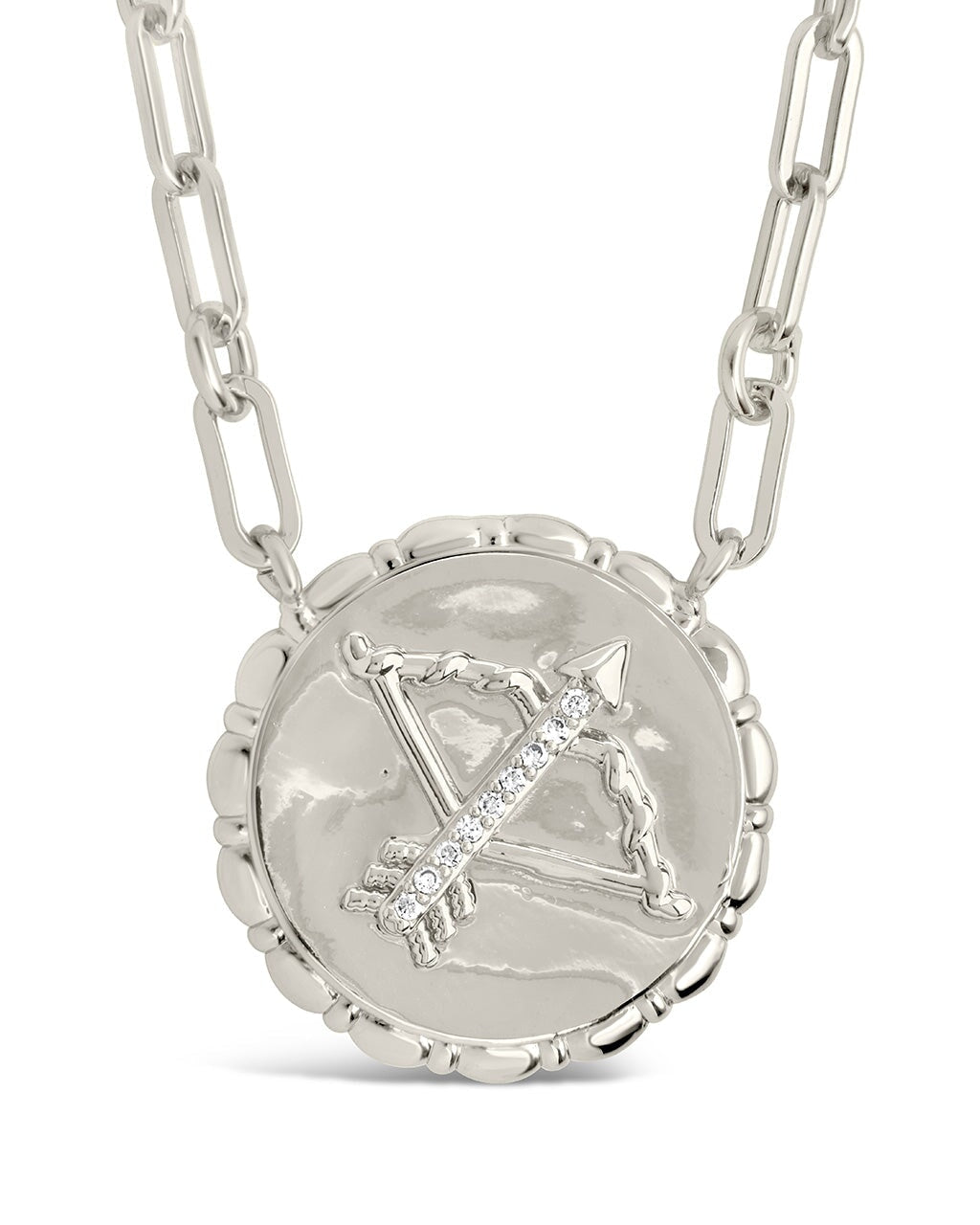 Bold Link Zodiac Necklace Necklace Sterling Forever Silver Sagittarius (Nov 22 - Dec 21) 
