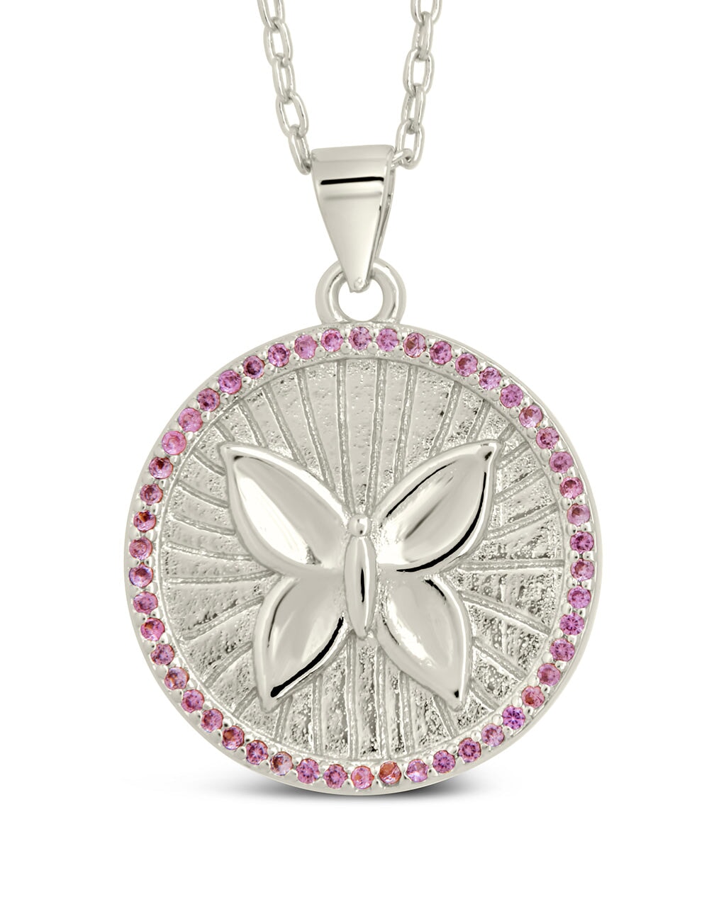 Bindi CZ Butterfly Pendant Necklace Necklace Sterling Forever Silver 