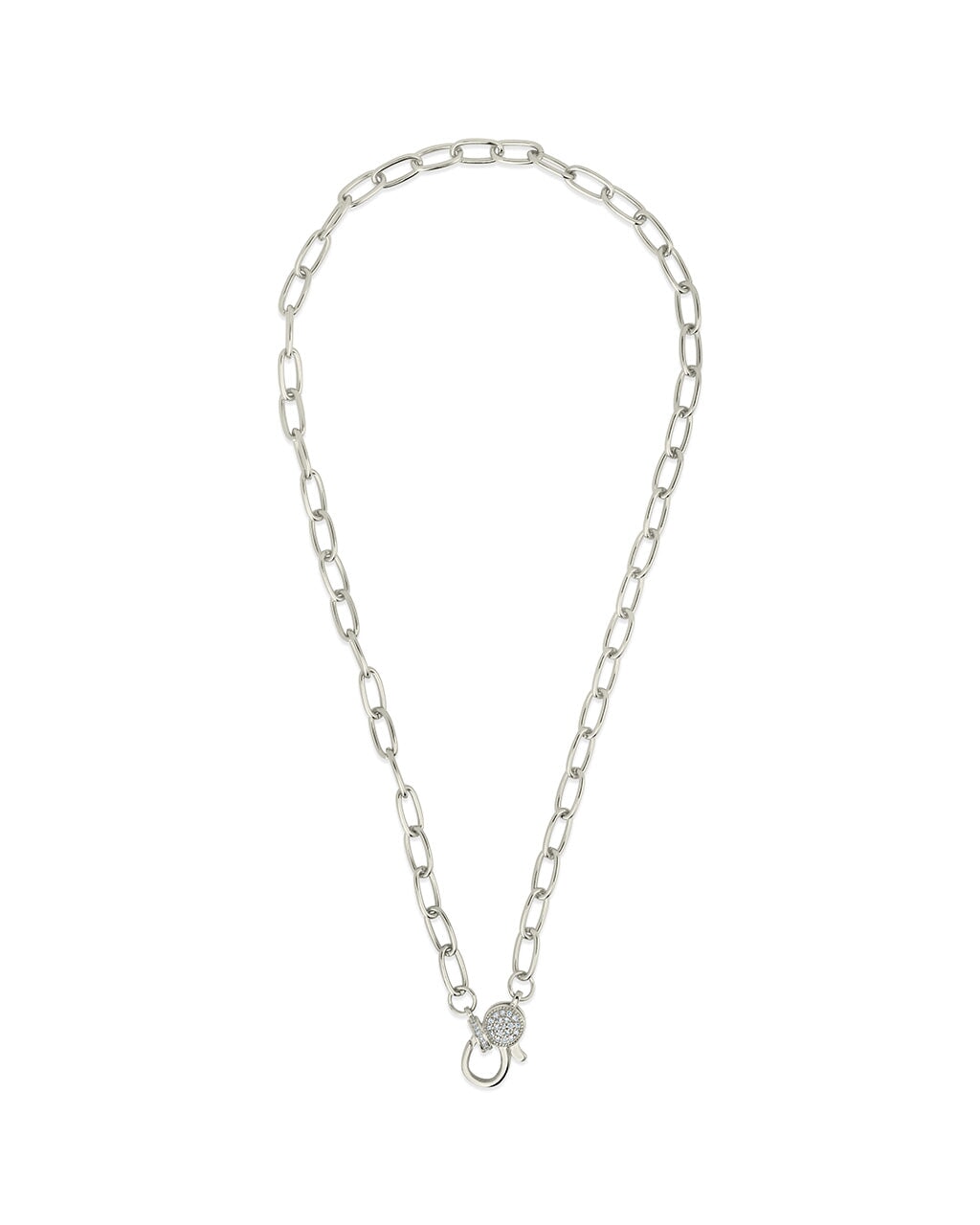 Tay Moonstone Charm & Chain Necklace - Sterling Forever