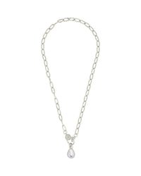 Tay Moonstone Charm & Chain Necklace - Sterling Forever