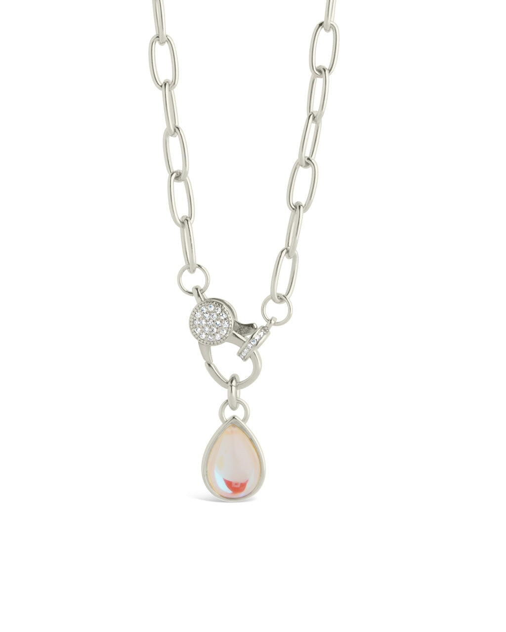 Tay Moonstone Charm & Chain Necklace Necklace Sterling Forever Silver 