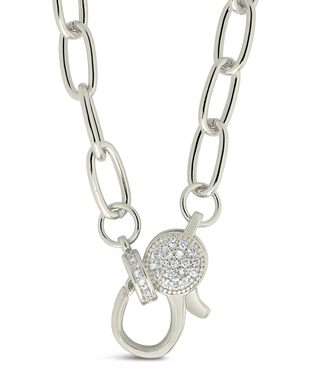 Tay Moonstone Charm & Chain Necklace - Sterling Forever