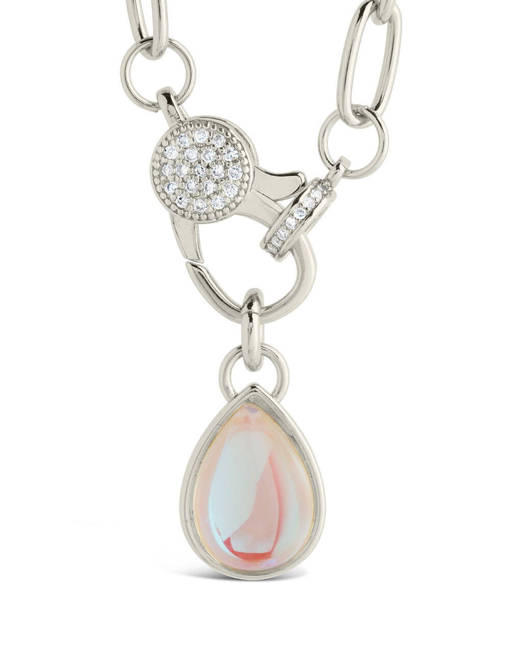 Tay Moonstone Charm & Chain Necklace Necklace Sterling Forever 