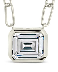 Camille Bezel CZ Statement Necklace - Sterling Forever