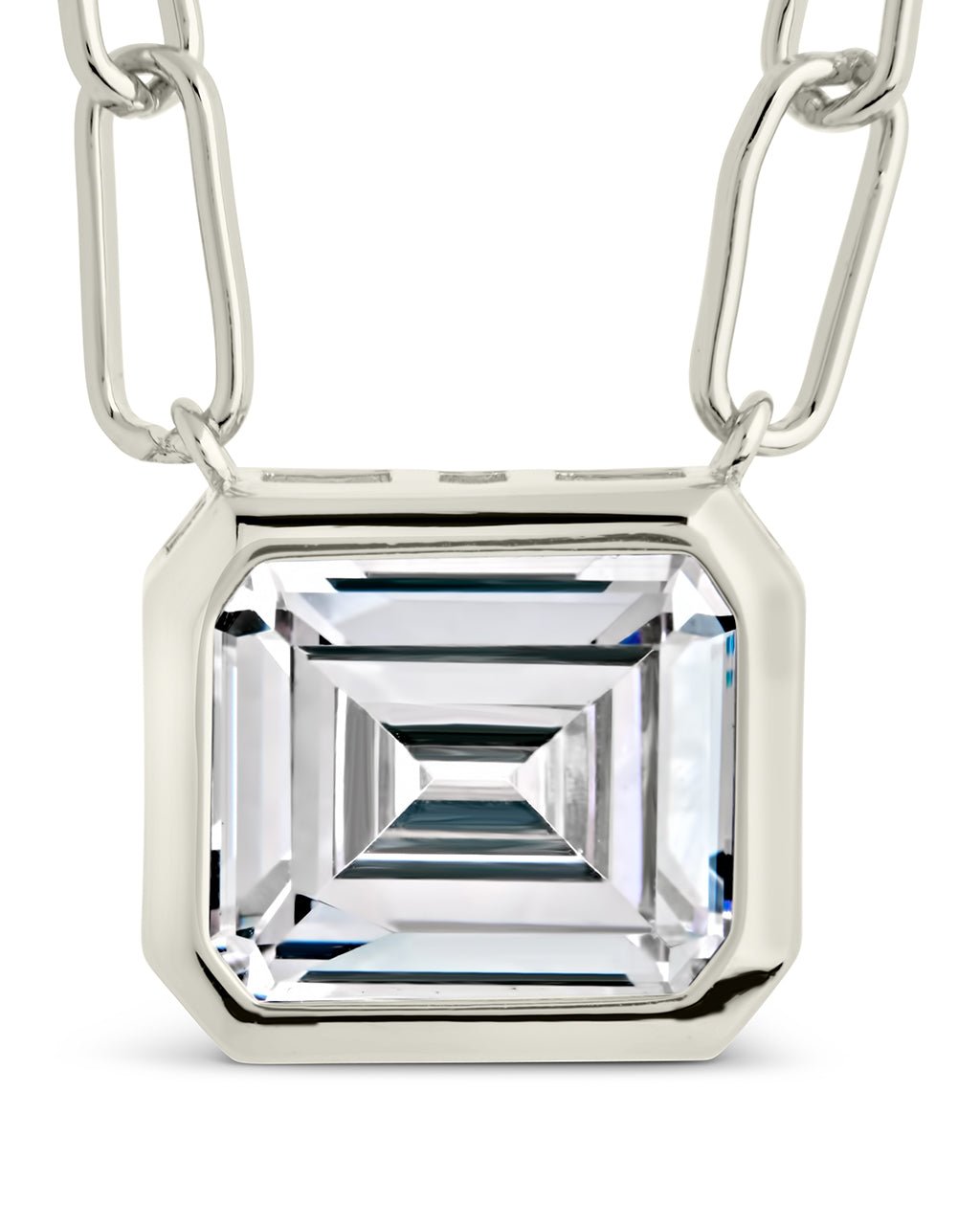 Camille Bezel CZ Statement Necklace - Sterling Forever