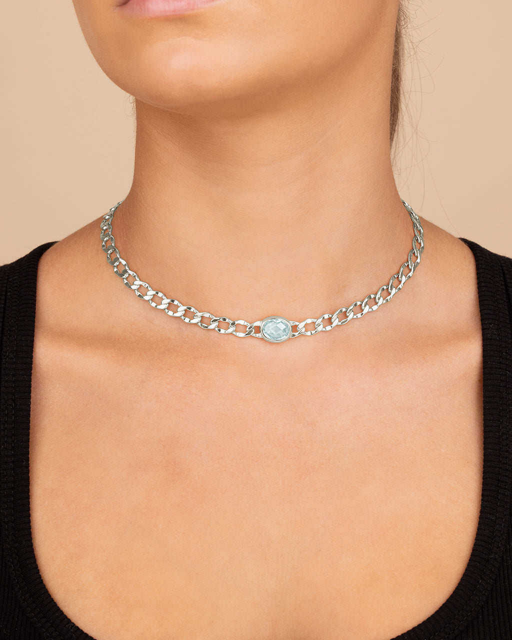 Rebel Station CZ Curb Chain Choker