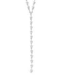 Tasha CZ Stationed Heart Lariat Necklace - Sterling Forever