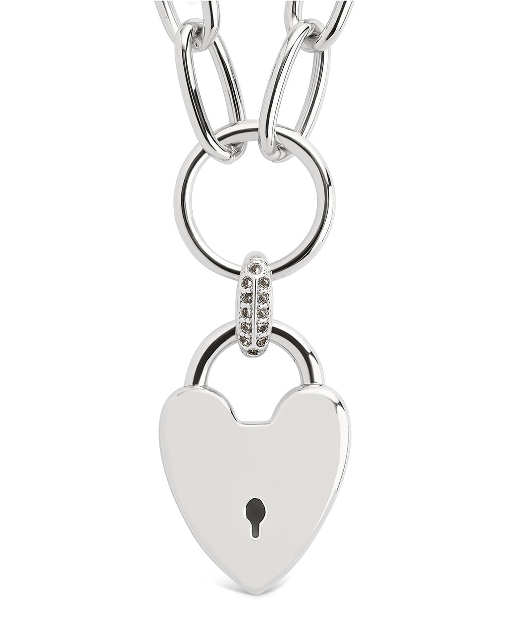 Mirren Heart Padlock Necklace - Sterling Forever