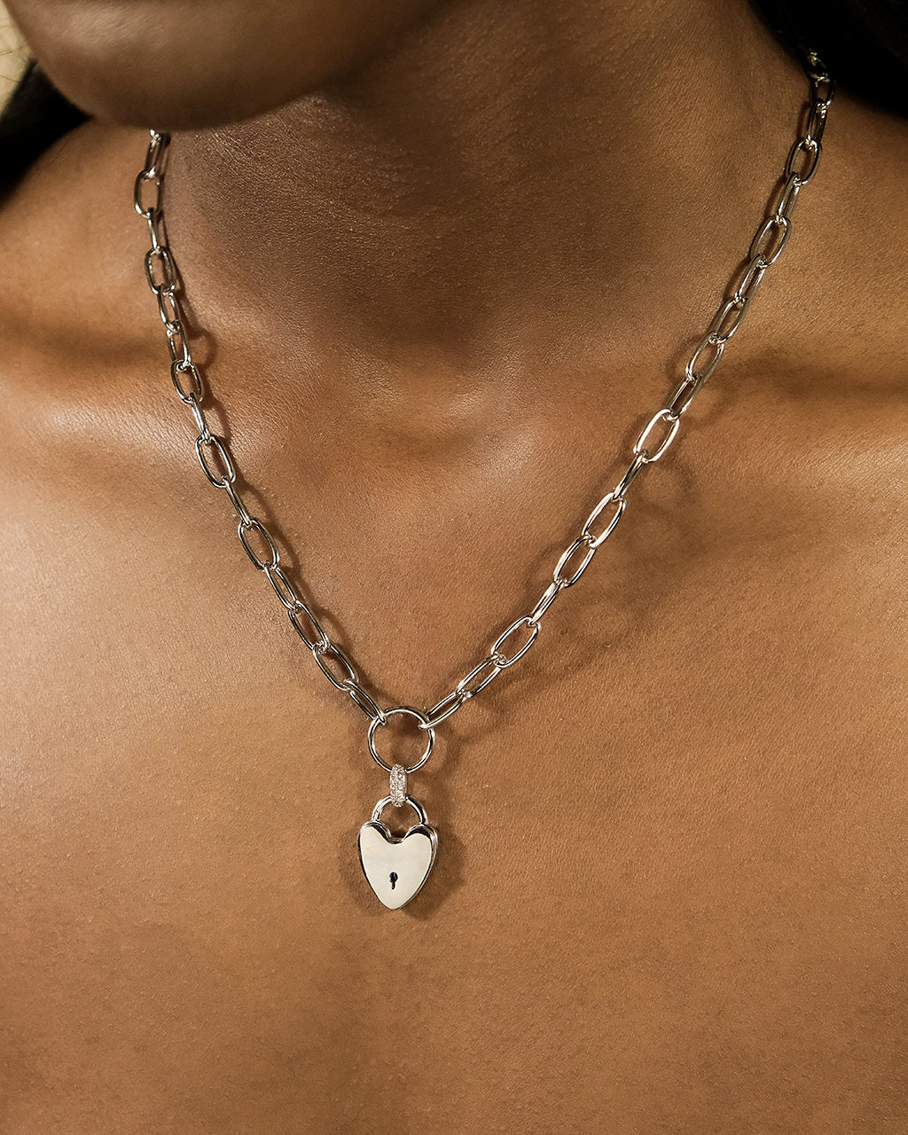 ネックレス・ペンダント Heart Padlock Necklace Padlock Heart Pendant Necklace - Gold | JENNY BIRD