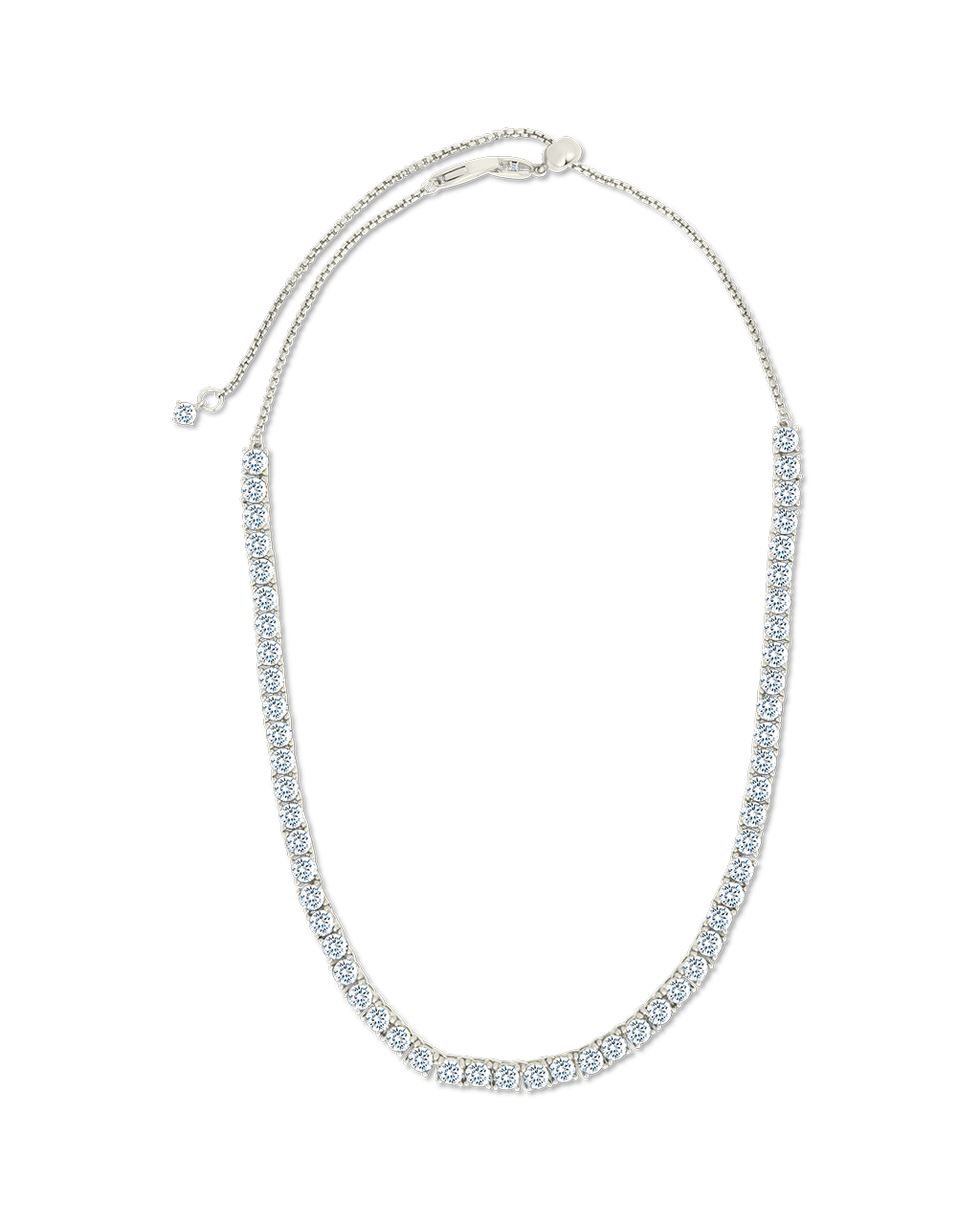 Jadon Adjustable CZ Tennis Necklace – Sterling Forever