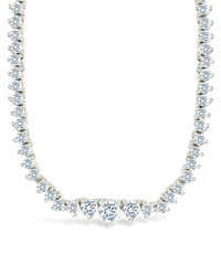 Tatum Adjustable CZ Tennis Necklace - Sterling Forever