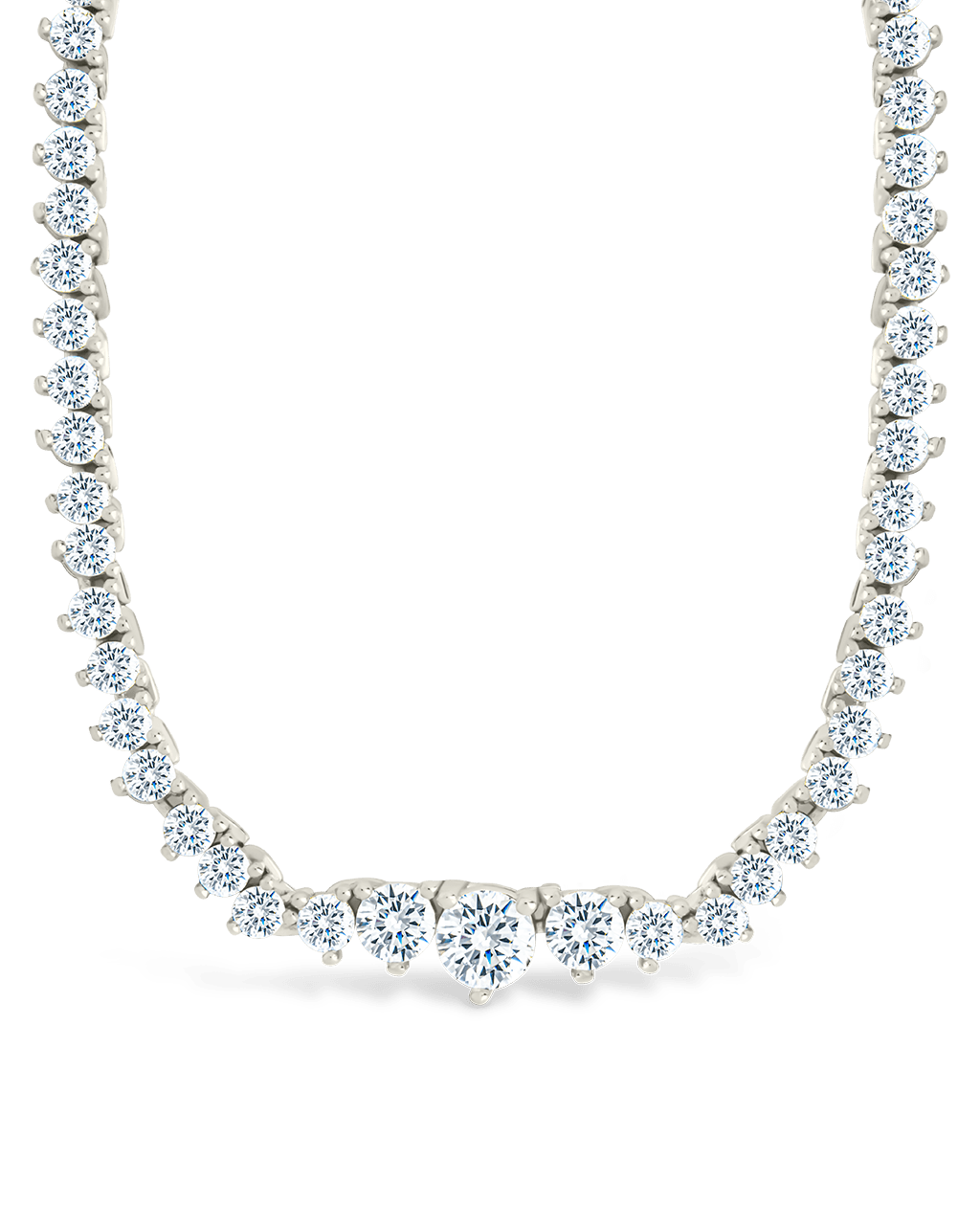 Tatum Adjustable CZ Tennis Necklace - Sterling Forever