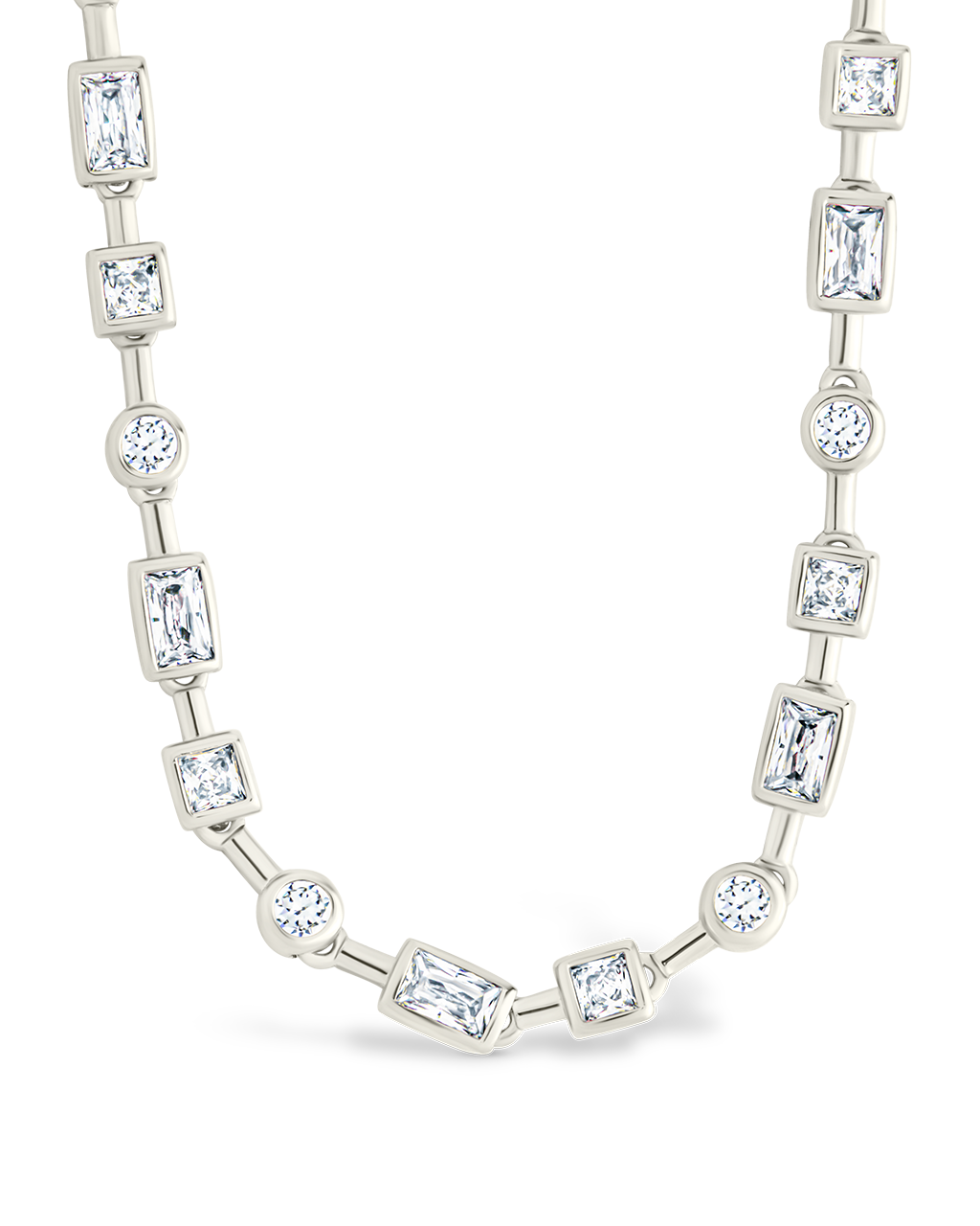 Camden Adjustable CZ Staggered Tennis Necklace