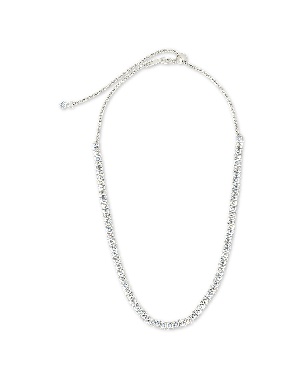 Brette Adjustable CZ Tennis Necklace - Sterling Forever