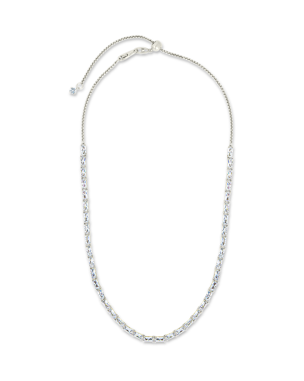 Blanche Adjustable CZ Tennis Necklace