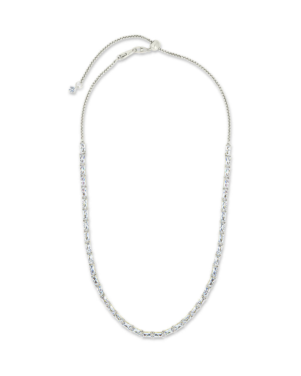 Blanche Adjustable CZ Tennis Necklace - Sterling Forever