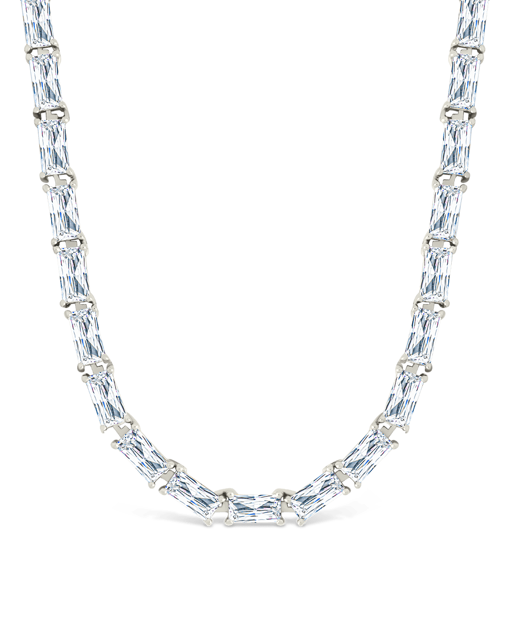 Blanche Adjustable CZ Tennis Necklace - Sterling Forever