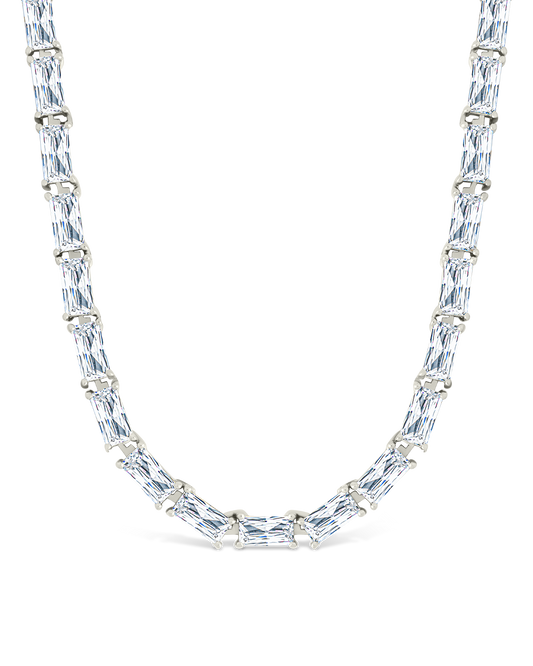 Blanche Adjustable CZ Tennis Necklace