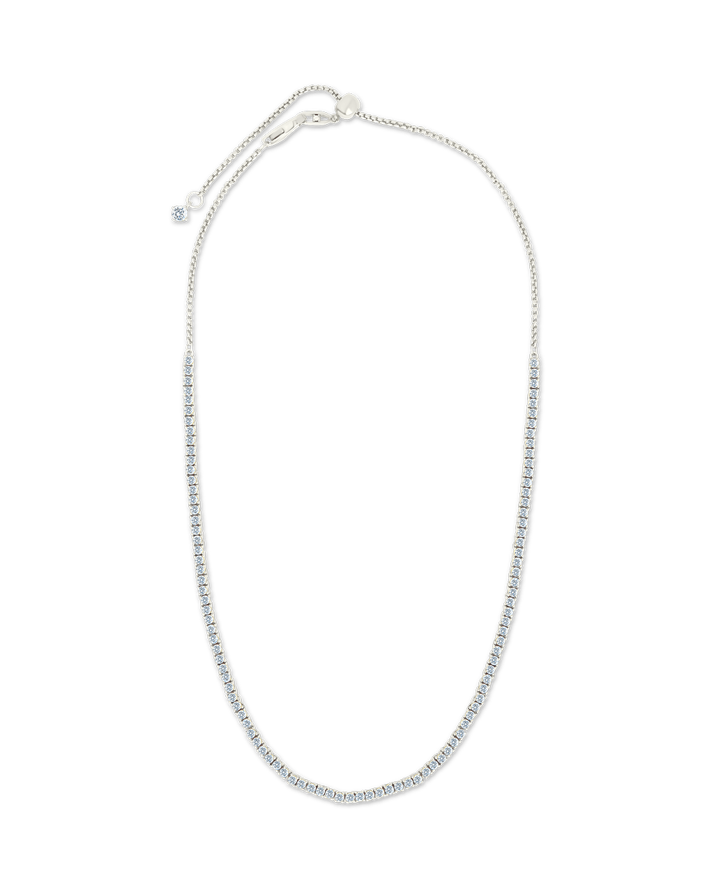Mirabell Adjustable CZ Tennis Necklace - Sterling Forever