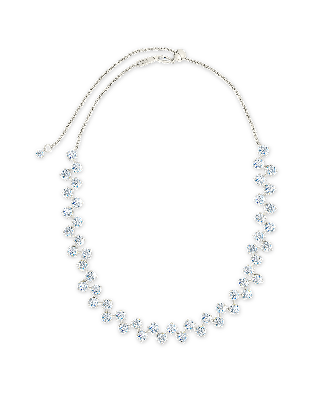 Carson Adjustable CZ Tennis Bolo Necklace - Sterling Forever
