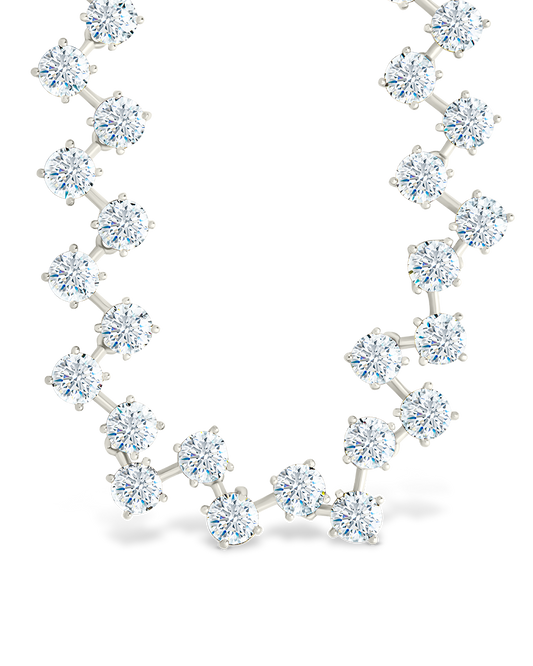 Carson Adjustable CZ Tennis Bolo Necklace