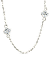 Honora CZ Petal Station Necklace