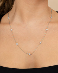 Honora CZ Petal Station Necklace