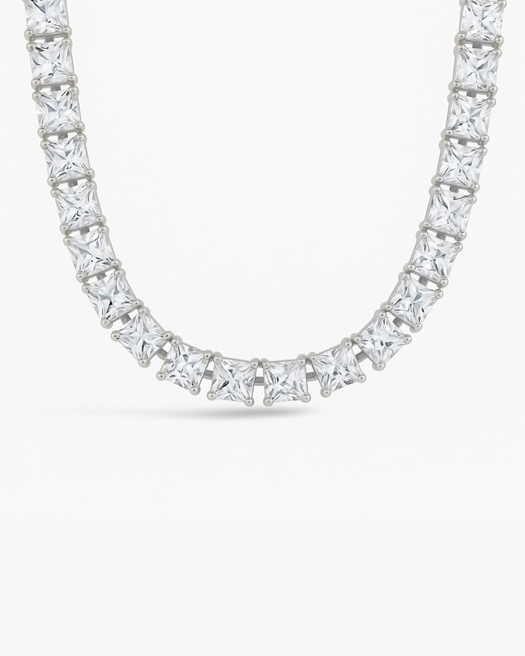 Marisol Princess Cut CZ Tennis Necklace