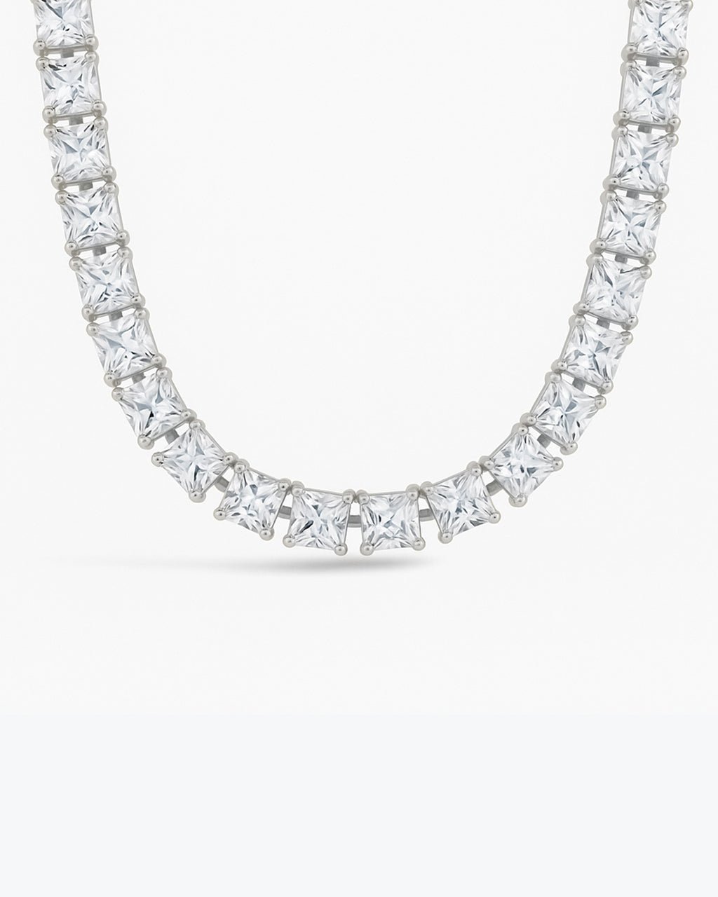 Marisol Princess Cut CZ Tennis Necklace - Sterling Forever