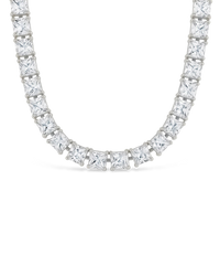 Marisol Princess Cut CZ Tennis Necklace