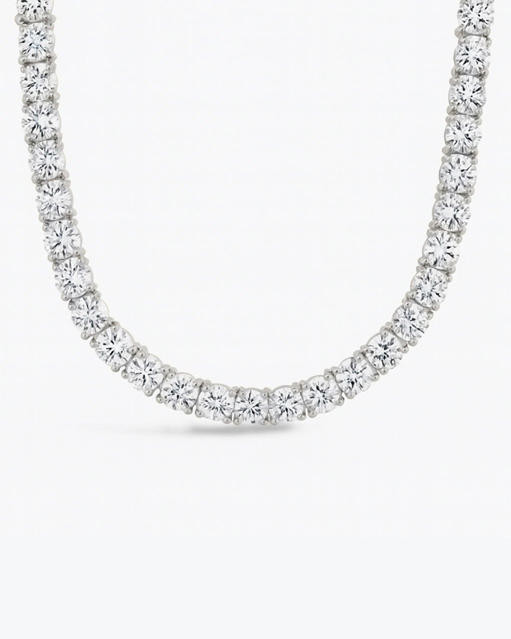 Marisol Round Cut CZ Tennis Necklace - Sterling Forever