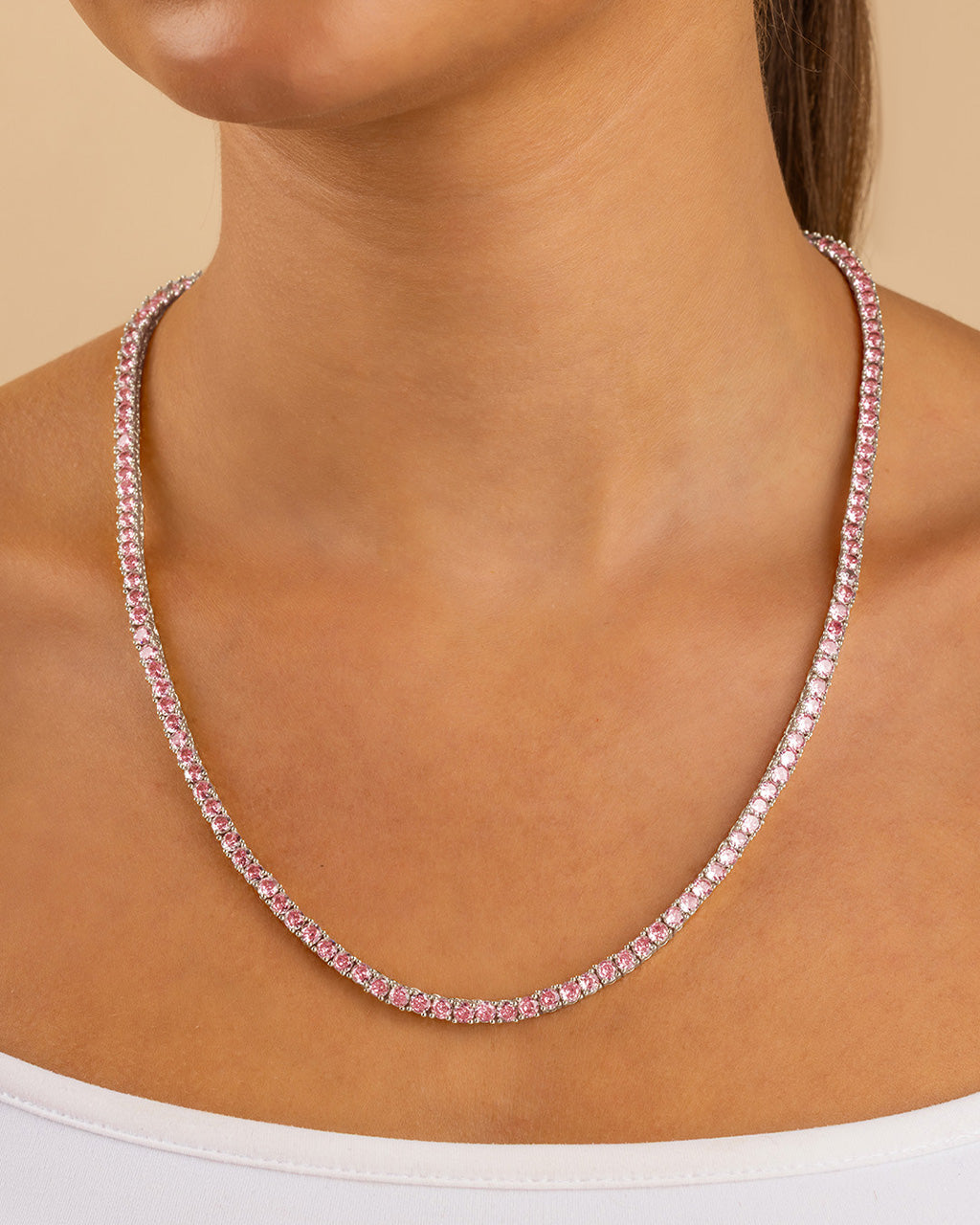 Marisol Round Cut CZ Tennis Necklace