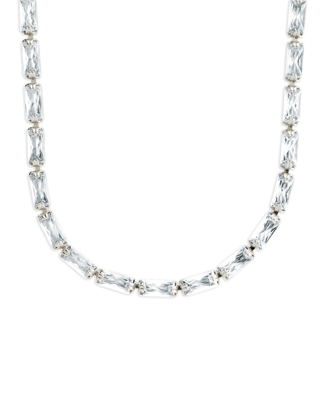 Madeline Baguette Tennis Necklace - Sterling Forever