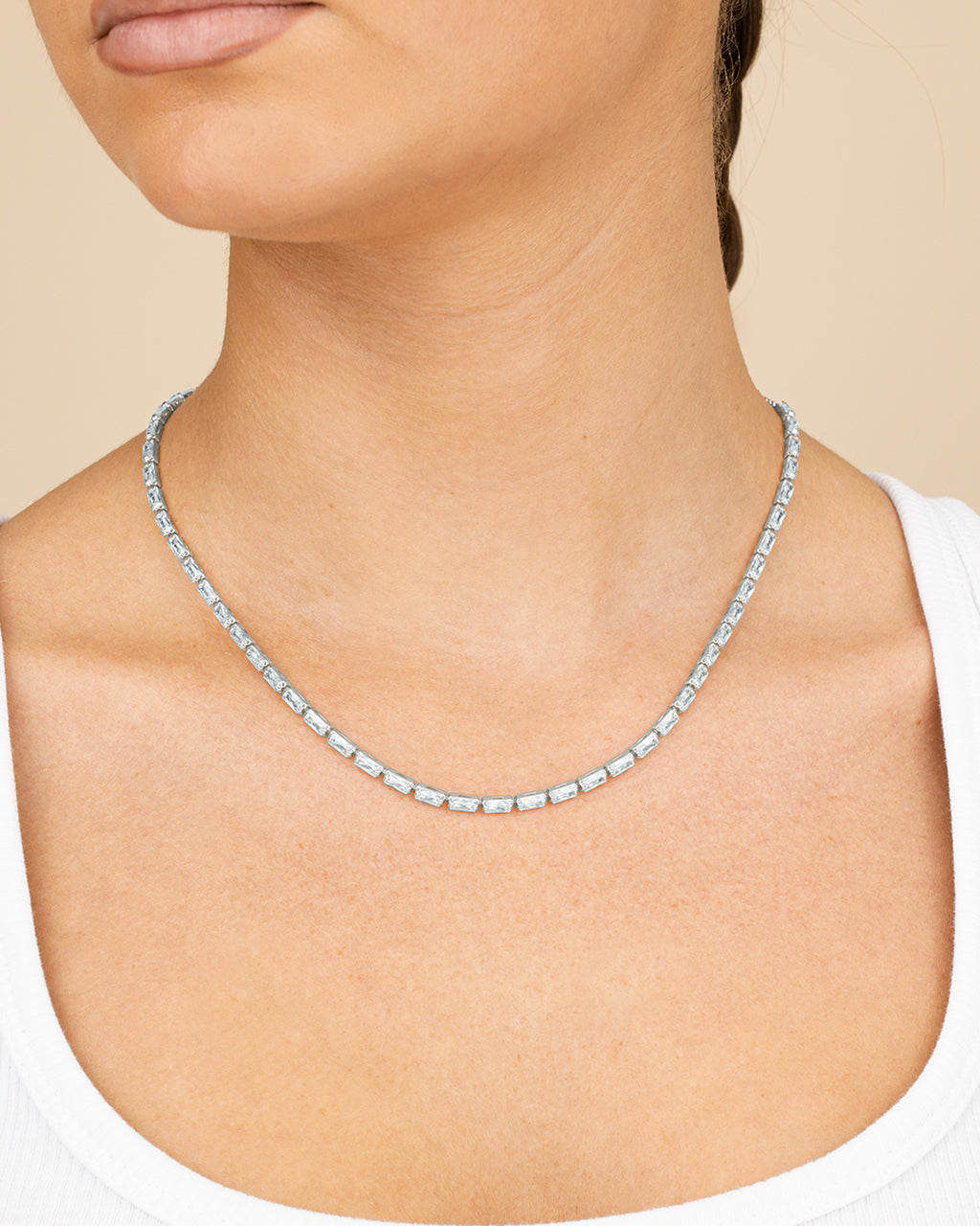 Madeline Baguette Tennis Necklace