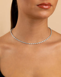Madeline Baguette Tennis Necklace - Sterling Forever