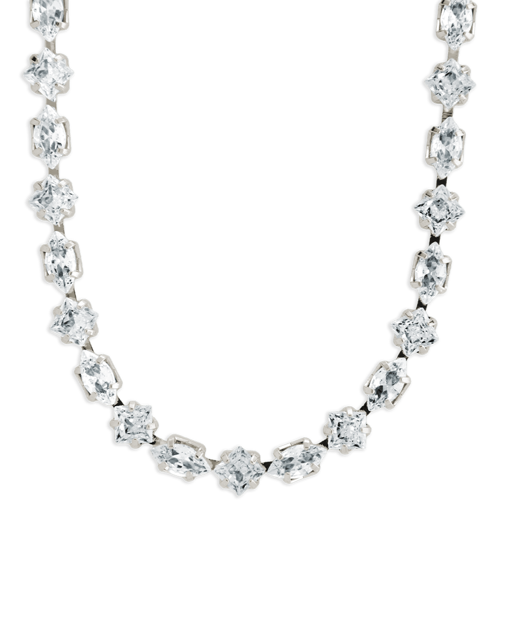 Kite Cut Tennis Necklace - Sterling Forever