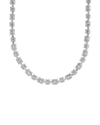 Elongated Hexagon Cut Tennis Necklace - Sterling Forever