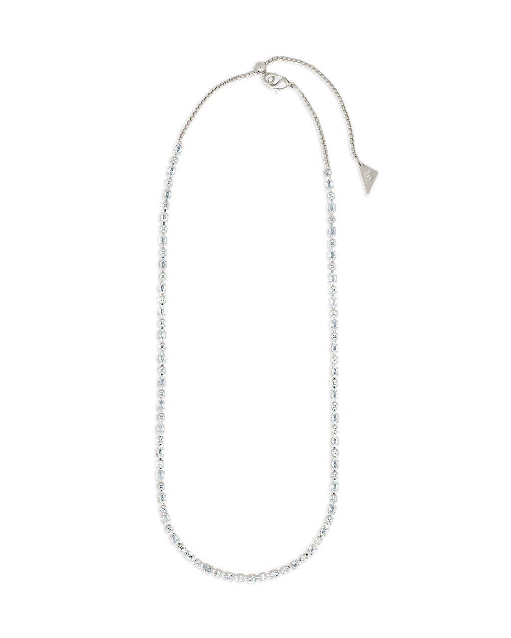 Elongated Hexagon Cut Tennis Necklace - Sterling Forever