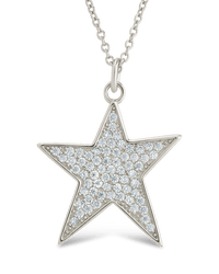 Pave CZ Star Pendant - Sterling Forever
